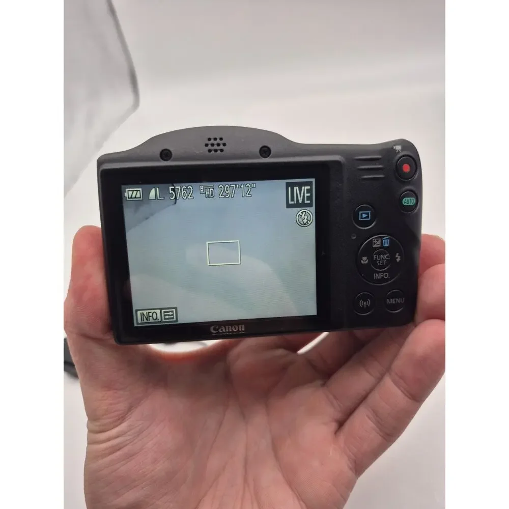 Canon PowerShot SX420 IS 20.0 MP Black Digital Camera w/ Battery/Charger Tested